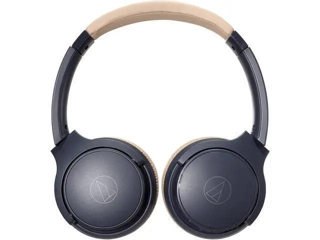 Alt view image 3 of 7 - Audio-Technica ATH-S220BTNBG Wireless On Ear Headphones, Navy/Beige
