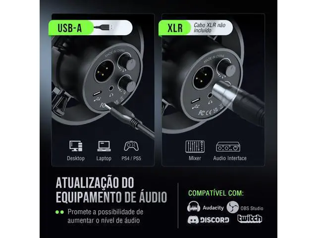 Alt view image 5 of 7 - FIFINE K688 Podcast Microphone Kit, USB/XLR Dynamic Microphone with Boom Arm for PC/XLR Mixer, Gaming Mic with Mute Button, Headphone Jack for Vocal, Voice-Over, Streaming, Music Recording -K688CT