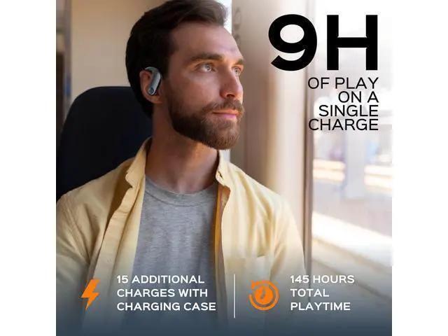 Alt view image 5 of 7 - TREBLAB X3 Pro Wireless Ear Buds Bluetooth, 145H Long Battery Life Workout Headphones with Secure Ear Hooks, Bluetooth 5.3 Sport Over Ear Earbuds,Noise Isolation, IPX5 Sweatproof Earphones, 4 ENC Mics