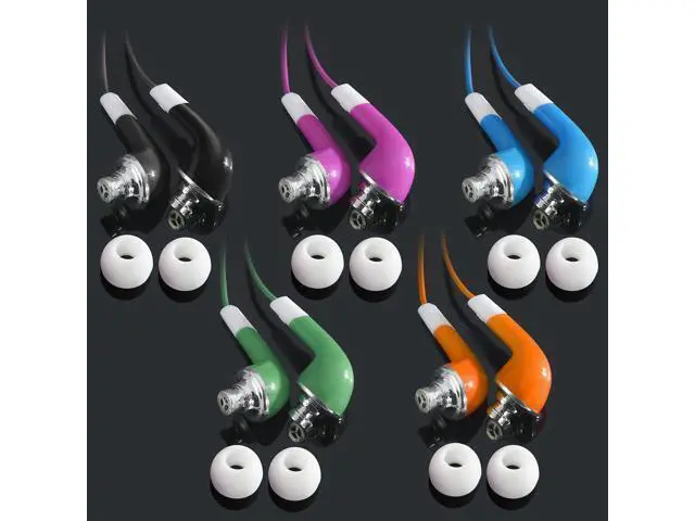 Alt view image 5 of 6 - Bulk Kids Earbuds Individually Packaged Classroom 100 Pack Multi Color Earphones Headphones for Children Students Schools Libraries Hospitals