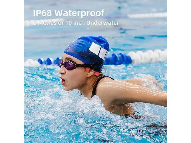 Alt view image 2 of 7 - Tayogo Swimming Headphones-Bone Conduction Headphones, IP68 Waterproof Built-in MP3 Player 32G Memory, Underwater Swimming Headphone, Wireless Open Earphones Bluetooth 5.4, for Running, Cycling