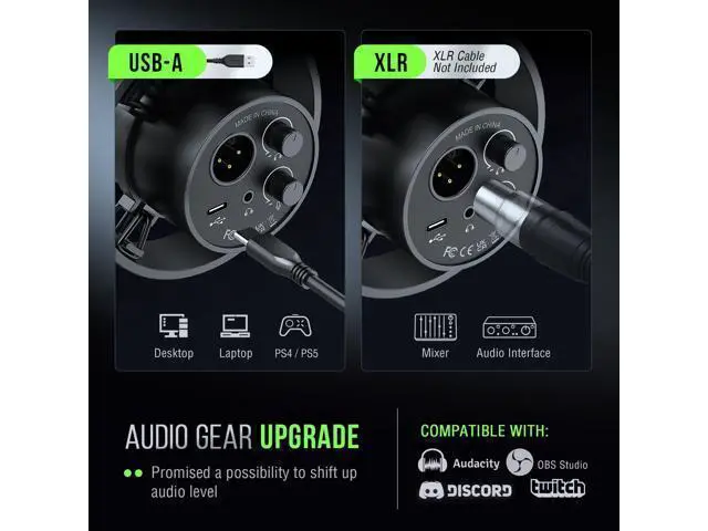 Alt view image 7 of 7 - FIFINE Dynamic Microphone, XLR/USB Podcast Recording PC Microphone for Vocal Voice-Over Streaming, Studio Metal Mic with Mute, Headphone Jack, Monitoring Volume Control, Windscreen-Amplitank K688