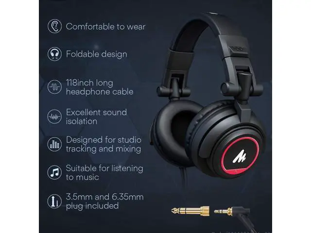 Alt view image 4 of 7 - MAONO Microphone with Studio Headphone Set 192kHz/24bit Vocal Condenser Cardioid Podcast Mic Compatible with Mac and Windows, YouTube, Gaming, Live Streaming, Voice-Over (AU-A04H)