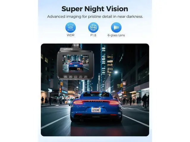 Alt view image 5 of 7 - AZDOME GS63H 4K Dash Cam Built-in WiFi 6 GPS Car Dashboard Camera Recorder with STARVIS Night Vision, UHD 2160P, 150° Wide Angle, WDR, G-Sensor, Loop Recording, 24H Parking Mode