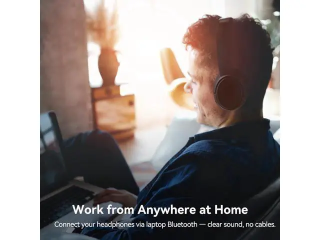 Alt view image 6 of 7 - Wireless Headphones for TV Watching, TV Headphones with Transmitter Charging Base, Bluetooth V5.3, No Lip-Sync Delay, Clear Voice, Plug & Play, Comfortable, Gifts for Elderly/Seniors