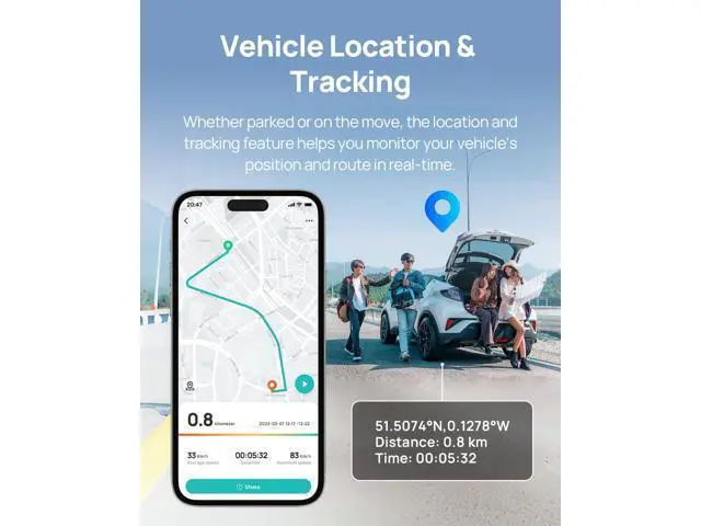 Alt view image 6 of 7 - 70mai 4G Hardwire Kit UP05, 4G Support, Type-C for Dash Cam A510, X800, A810, T800, 12V-30V to 5V/2.4A, Remote Monitoring, Low Voltage Protection, 24H Parking Mode, Compatible with AT&T SIM Cards only