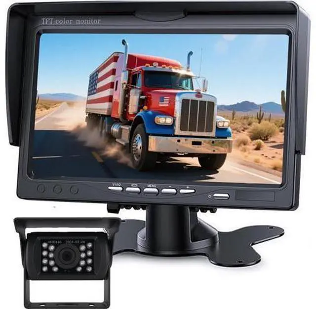 Main image of Backup Camera Monitor Kit,7" HD 1080P Monitor,IP69 Waterproof Rearview Reversing Rear View Camera for Truck Trailer Semi-Trailer Box Truck RV Pickup Truck,Easy Installation (Single Cam)