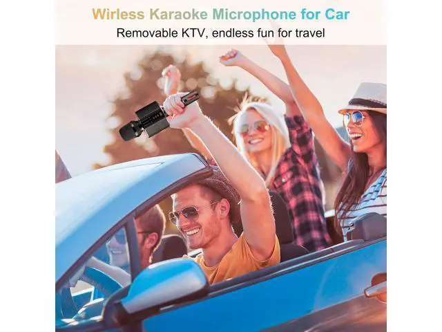 Alt view image 7 of 7 - BONAOK Karaoke Microphone, Portable Wireless Bluetooth Karaoke Mic for Adults&Kids Car Home Outdoor Party, Karaoke Machine for PC/All Smartphone G50 Black 2025