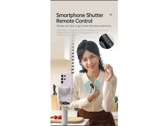 Alt view image 3 of 7 - hohem MIC-01 Wireless Lavalier Lapel Microphone for iPhone iOS, with Noise Cancellation,MFi Certified,Remote Contro,Built-in Storage,20H Battery Life, Wireless Microphone for Live Stream (2TX+1RX)