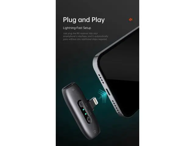 Alt view image 5 of 7 - hohem MIC-01 Wireless Lavalier Lapel Microphone for iPhone iOS, with Noise Cancellation,MFi Certified,Remote Contro,Built-in Storage,20H Battery Life, Wireless Microphone for Live Stream (2TX+1RX)