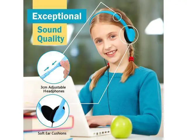 Alt view image 5 of 7 - Kids Headphones Bulk 50 Pack for School Classroom Students Children Toddler Boys Girls Teen Adults