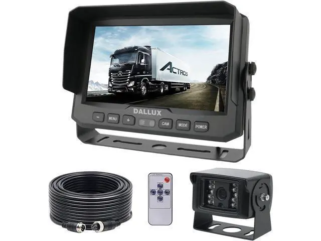 Main image of 7" 1080P AHD Wired Reverse Rear View Backup Camera System, Waterproof Rearview Reverse Camera 130 Degree Wide Angle Night Vision 4 PIN Cam System for Tractor/Truck/Excavator/Caravan/Skid Steer/RV