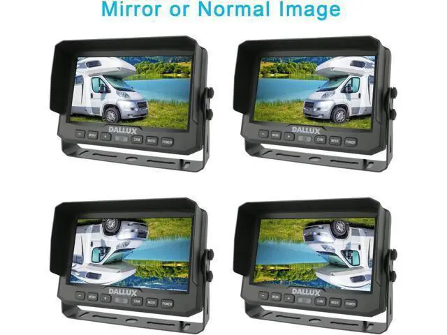 Alt view image 4 of 7 - 7" 1080P AHD Wired Reverse Rear View Backup Camera System, Waterproof Rearview Reverse Camera 130 Degree Wide Angle Night Vision 4 PIN Cam System for Tractor/Truck/Excavator/Caravan/Skid Steer/RV