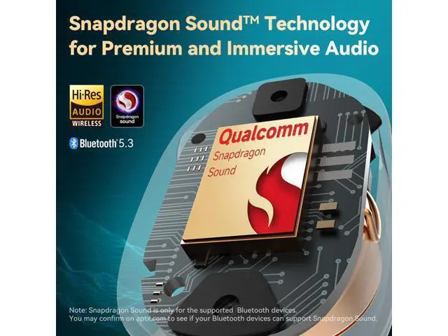 Alt view image 2 of 7 - EarFun Free Pro 3 Noise Cancelling Wireless Earbuds, Hi-Res Sound, Snapdragon Sound with Qualcomm aptX Adaptive, 6 Mics ENC, Bluetooth 5.3 Earbuds, Multipoint Connection, Custom App, Wireless Charge