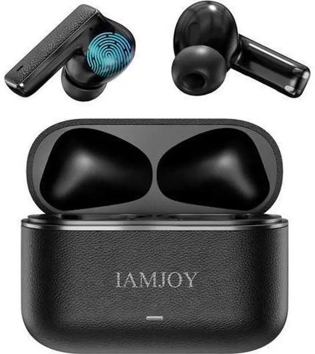 Main image of IAMJOY AI Translation Earbuds, 163 Language Two-Way Translator Device with Bluetooth and APP Built-in 6 Mics, 42dB Hybrid Noise Cancelling Language Translator Earbuds, Black