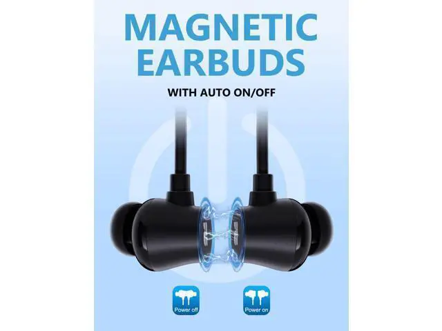 Alt view image 4 of 7 - Active Noise Cancelling Headphones, Wireless In Ear Neckband Bluetooth Headphones with 3 AI Mics ENC, 60Hrs Playtime, V5.3 Magnetic Earbuds, Multipoint Connection Earphones for Work/Travel/Home/Office