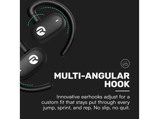 Alt view image 4 of 7 - Raycon Fitness Open Ear Earbuds Open Ear Headphones, Earbuds Wireless Bluetooth, Running Headphones, Sweat & Water-Resistant Earphones, 40 Hours Battery Life (Mint)