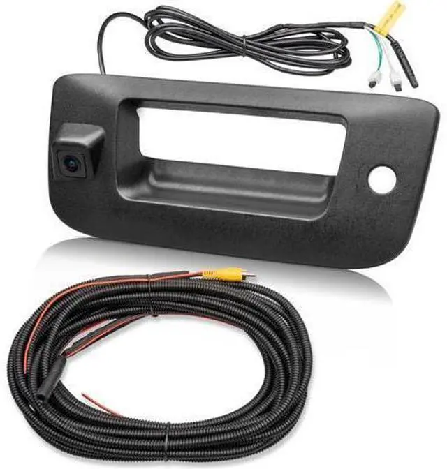 Main image of RED WOLF Tailgate Handle Reverse Backup Camera Fit for 2007-2014 Chevrolet Silverado GMC Sierra 1500 2500 HD IP68 Waterproof 150° View Angle Rear View Camera with Key Hole Replaces OE Number 22755305
