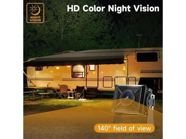 Alt view image 4 of 7 - AHD1080P Wired Backup Camera with 7'' Touch Screen Monitor, Rear View Camera System for Truck/RV/Trailer/Skid Steer/Tractor, Colorful Night Vision&10G Vibration Truck Rv Camera System