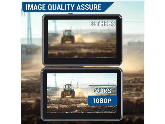 Alt view image 7 of 7 - AHD1080P Wired Backup Camera with 7'' Touch Screen Monitor, Rear View Camera System for Truck/RV/Trailer/Skid Steer/Tractor, Colorful Night Vision&10G Vibration Truck Rv Camera System