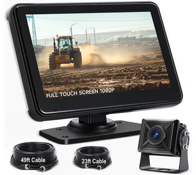 Main image of AHD1080P Wired Backup Camera with 7'' Touch Screen Monitor, Rear View Camera System for Truck/RV/Trailer/Skid Steer/Tractor, Colorful Night Vision&10G Vibration Truck Rv Camera System