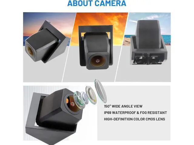 Alt view image 4 of 7 - EWAY Classic 1.0 Backup Camera for Jeep Wrangler Spare Tire Mount 2007-2018, Rear View Reverse Aftermarket Camera for JK JKU Rubicon Sahara Sport Unlimited Removable Guidelines w/OEM Monitor Adapter