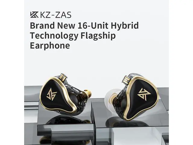 Alt view image 2 of 7 - CCA KZ ZAS in Ear Monitor Headphones 16 Units 7BA 1DD Hybrid Drivers HiFi IEM Earphones High Clarity Wired Earbuds for Musicians Singers Audiophile Dj Drummers