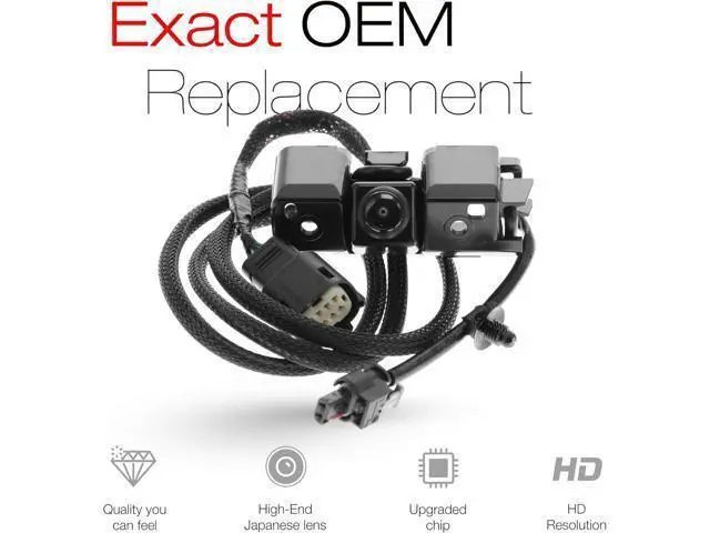 Alt view image 3 of 7 - Backup Camera Compatible with 2016-2019 Chevy Silverado, GMC Sierra - OEM Replacement Reverse Camera 84062896, 590-111