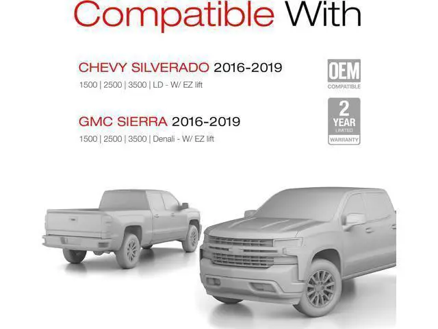 Alt view image 6 of 7 - Backup Camera Compatible with 2016-2019 Chevy Silverado, GMC Sierra - OEM Replacement Reverse Camera 84062896, 590-111