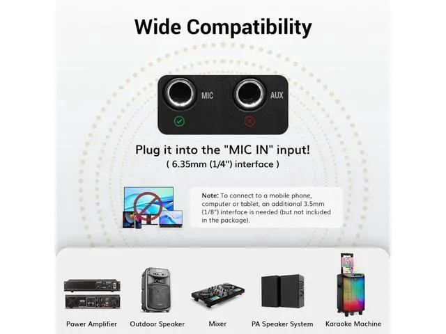 Alt view image 2 of 7 - TONOR Wireless Microphones System with 4x10 Channels Cordless Handheld Microfono Inalambrico, 60 m/200FT UHF Range, Mics with Stable Signal Transmission for Karaoke Singing Party Church Wedding