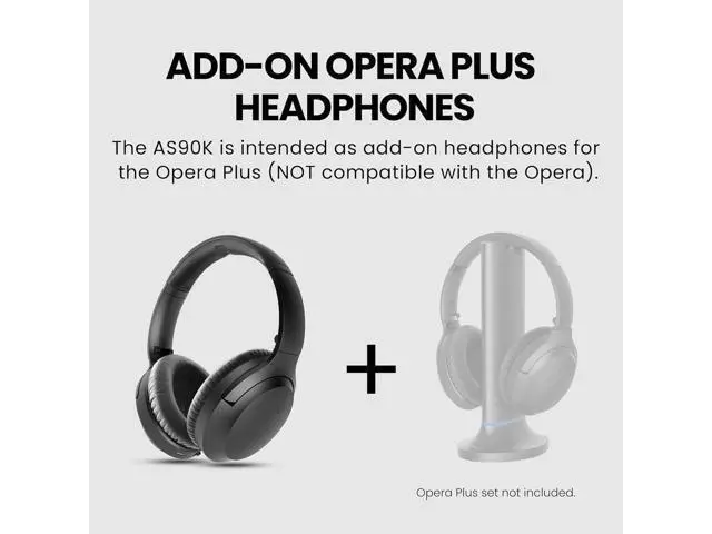 Alt view image 2 of 7 - Avantree AS90K - Add-On Headphones for Opera Plus TV Set - NOT Compatible with The Opera, No Charging Dock Included