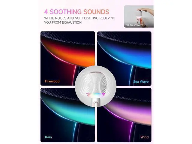Alt view image 4 of 7 - Wireless Bluetooth karaoke Microphone, 5-in-1 Portable Handheld Microphone for iPhone, Karaoke Microfono with Dynamic Lights for Car / Home Party, Music Record, Duet Singing Mic for Kids Adults-White