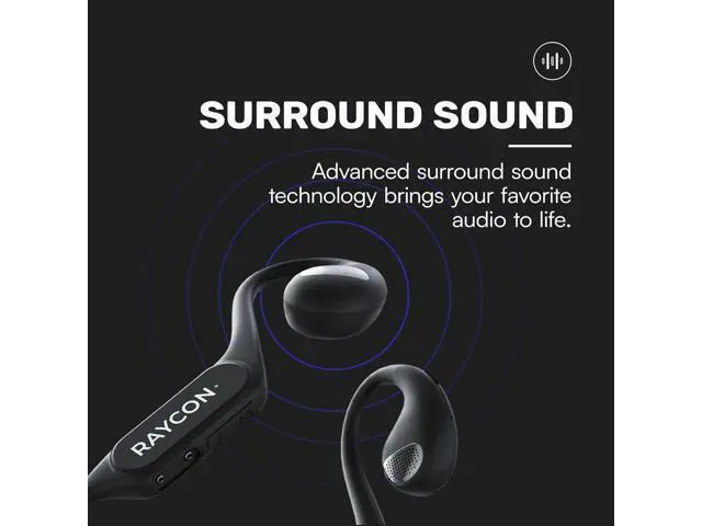 Alt view image 4 of 7 - Raycon Open Headphones Lightweight Wireless Over-Ear Design with Immersive Sound Quality, Long Battery Life, and Comfortable Fit for All-Day Wear - (Purple)