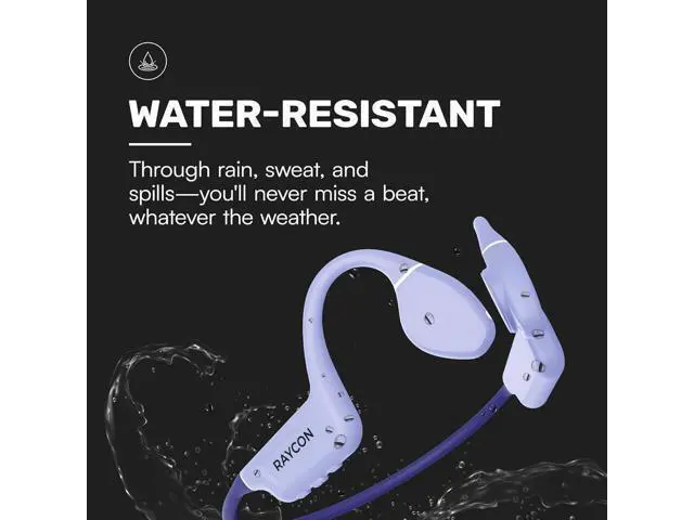 Alt view image 5 of 5 - Raycon Bone Conduction Headphones Bluetooth - Open Ear Running Headphones, Sweat & Water-Resistant Earbuds with Mic for Sports & Workouts, 13hr Playtime (Gray)