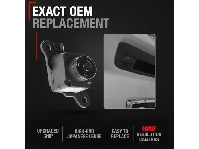 Alt view image 2 of 6 - Rear View Backup Camera - Compatible with 2013-2015 Dodge Ram 1500, 13-15 Ram 2500, 13-15 Ram 3500, 13-17 Dodge Viper - OEM 56038978AL, 56038978AK, 56038978AJ, 56038978AI, 56038978AH, 590-079