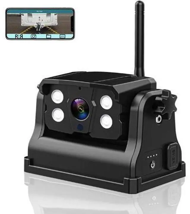 Main image of WiFi Magnetic Wireless Backup Camera, LASTBUS Rechargeable 2.4Ghz WiFi Rear Camera for Easy Hitching Gooseneck Horse Boat Travel Trailer Fifth Wheels RV Camper for iPhone iPad Android iOS Smartphone