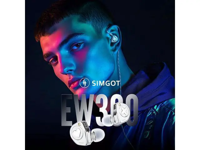 Alt view image 5 of 7 - Linsoul SIMGOT EW300 1DD+1Planar+1PZT Hybrid Driver in Ear Monitor, Wired Earbuds IEM, Gaming Earbuds with Detachable Nozzles, Silver-Plated OFC IEM Cable for Audiophile Musician (Standard Edition)