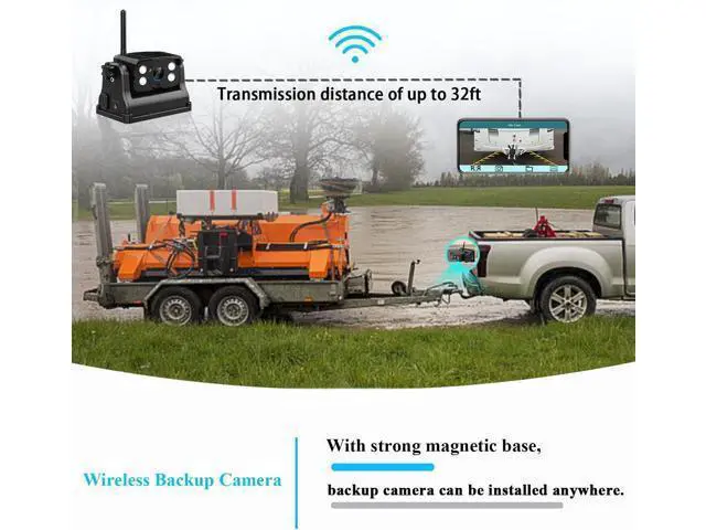 Alt view image 5 of 7 - WiFi Magnetic Wireless Backup Camera, LASTBUS Rechargeable 2.4Ghz WiFi Rear Camera for Easy Hitching Gooseneck Horse Boat Travel Trailer Fifth Wheels RV Camper for iPhone iPad Android iOS Smartphone