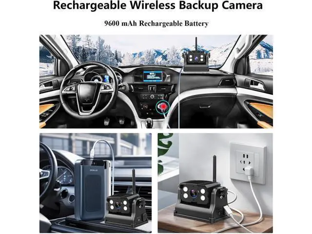 Alt view image 7 of 7 - WiFi Magnetic Wireless Backup Camera, LASTBUS Rechargeable 2.4Ghz WiFi Rear Camera for Easy Hitching Gooseneck Horse Boat Travel Trailer Fifth Wheels RV Camper for iPhone iPad Android iOS Smartphone