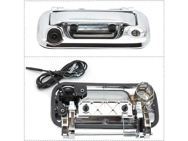 Alt view image 3 of 7 - EWAY Tailgate Handle Backup Rear View Reverse Camera for Ford F150 2004-2014/Super Duty F250/F350/F450/F550 2008-2014 Explorer Sport Trac Lincoln Mark LT Pickup Truck Chrome(with Optional Guideline)