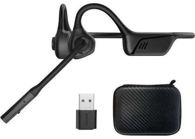 Main image of ZIOCOM Air Conduction Headphone, Open Ear Headphone with Mic and Noise Canceling, aptX-LL Bluetooth Wireless Headset with USB-A Dongle, Compatible with PS4/PS5/PC/Online Meeting