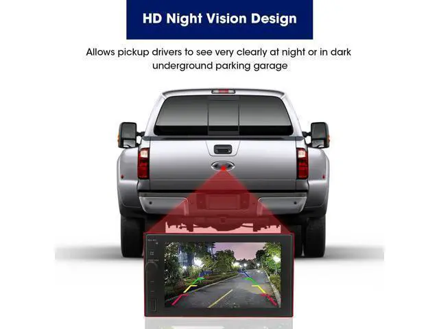 Alt view image 5 of 7 - Aftermarket Emblem Backup Camera for Ford F150 F250 F350 F450 F550 (2004-2016), HD 700TVL Night Vision, RCA Input Reverse Camera, IP69K Waterproof for Trucks