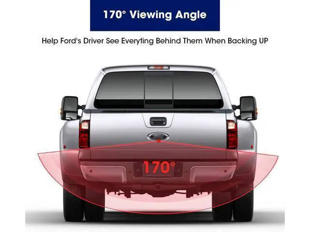 Alt view image 4 of 7 - Aftermarket Emblem Backup Camera for Ford F150 F250 F350 F450 F550 (2004-2016), HD 700TVL Night Vision, RCA Input Reverse Camera, IP69K Waterproof for Trucks