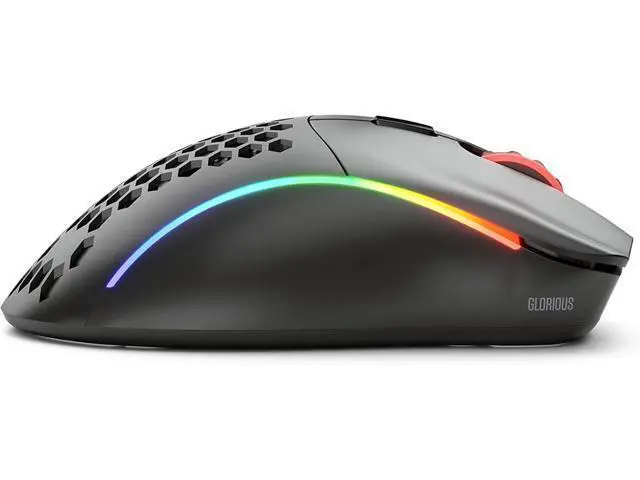 Alt view image 3 of 7 - Glorious Gaming Model D- (Small) Wireless Gaming Mouse - 67g Superlight Honeycomb Design, RGB, Ergonomic, Lag Free 2.4GHz Wireless, Up to 71 Hours Battery - Black