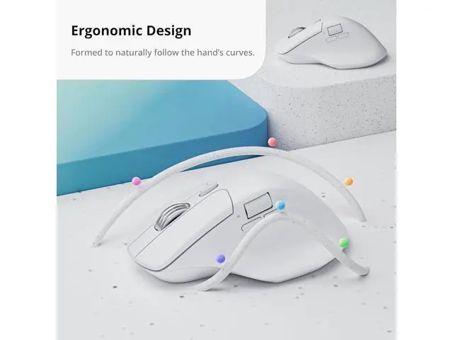 Alt view image 6 of 7 - Keychron M6 8K Wireless Gaming Mouse, 2.4G/Bluetooth/Wired, PixArt 3950 Sensor, 8000Hz Polling, Silent Clicks, 5 On-Board Memory Profiles for Plug & Play, Programmable for Mac/Win/Linux White