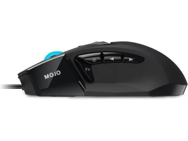 Alt view image 5 of 7 - MOJO Pro Performance Silent Gaming Mouse - Wired Mouse with 9 Programmable Buttons Including Sniper Key, 12000 DPI, 1000 Hz, Force Adjustable, Custom Profiles