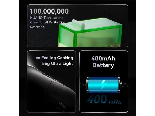 Alt view image 6 of 7 - A.JAZZ AJ159APEX 8Khz Wireless Gaming Mouse Ultralight 56g with Magnetic Screen Charging Dock 42000DPI PAW3950 Sensor Tri Mode BT/2.4Ghz/Type-c Wired Programmable for Esport FPS PC Mac Gamer(Black)