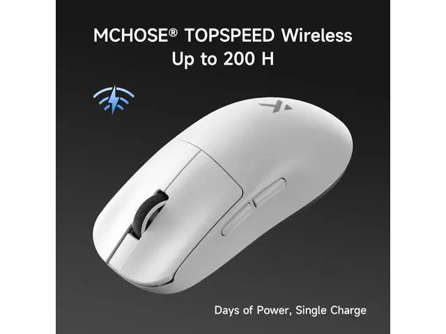 Alt view image 4 of 7 - MCHOSE L7 Ultra+ Wireless Gaming Mouse, Lightweight 48g, Ergonomic Mouse with 42K DPI, PAW3950, Optical Switch, 20000 FPS, Dual 8K Polling, 7 Programmable Buttons, 3-Mode Connect, PC/Mac - White