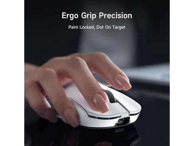 Alt view image 6 of 7 - MCHOSE L7 Ultra+ Wireless Gaming Mouse, Lightweight 48g, Ergonomic Mouse with 42K DPI, PAW3950, Optical Switch, 20000 FPS, Dual 8K Polling, 7 Programmable Buttons, 3-Mode Connect, PC/Mac - White