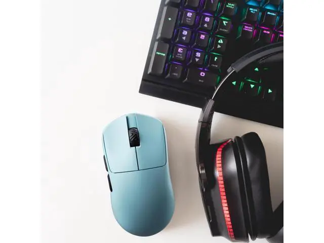 Alt view image 2 of 7 - V6 Gaming Mouse, Ultra-Lightweight 40g, No Hole, Symmetrical Shape, Pixart 3950, Web Based Driver, for Claw and Fingertip Gamers, 8K Dongle Included (Blue)